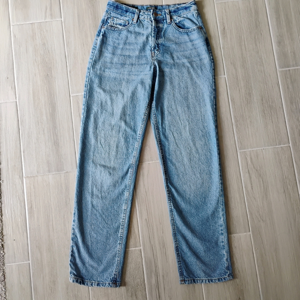 Wild Fable Distressed Denim Straight Leg Jeans Sz 6 - Picture 2 of 15